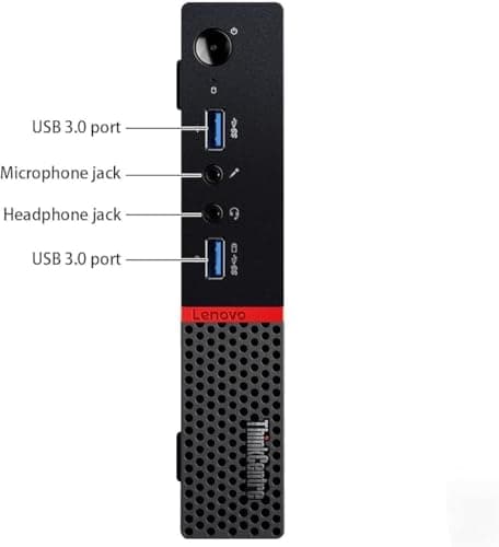 Lenovo ThinkCentre M700 Tiny Desktop PC with 24" FHD Monitor, Intel Quad Core i5-6500, 16GB DDR4 RAM 256GB SSD, 2 DisplayPort, Keyboard & Mouse, WiFi, Windows 11 Pro (Renewed) 4