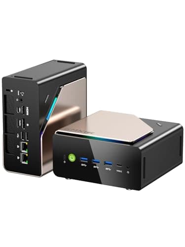 GMKtec EVO-T1 AI Mini PC Workstation Ultra 9 285H (up to 5.4GHz) Mini Gaming Computer, 64GB DDR5 (32GB*2) 1TB PCIe 4.0 SSD 3X M.2 Expansion Slots, Oculink, Quad Screen 8K Display