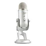 Logitech Creators Blue Yeti USB Microphone for Gaming, Streaming, Podcast, YouTube, Discord, PC, Studio Sound, Plug & Play-Silver 2