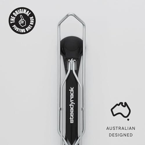 Steadyrack Bike Rack for Road Bikes - The Original Wall Mounted Vertical Bike Storage - Fits Narrow Tires - Space Saving Pivot Design - Heavy-Duty Steel Rack for Indoor Garage, Apartment or Home Use 4