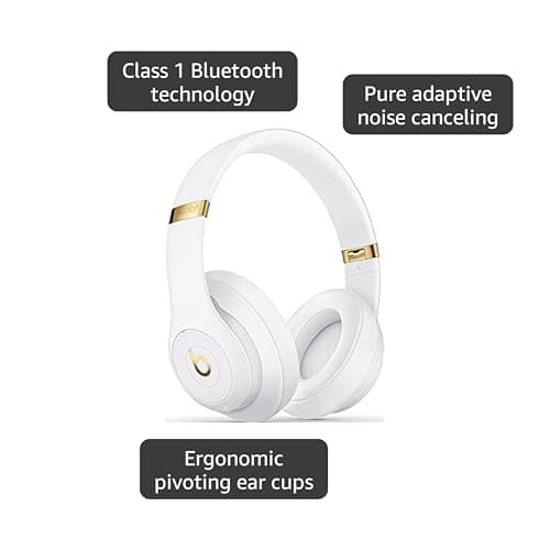 Beats Studio3 Wireless Noise Cancelling Over-Ear Headphones - Apple W1 Headphone Chip, Class 1 Bluetooth, 22 Hours of Listening Time, Built-in Microphone - White 4