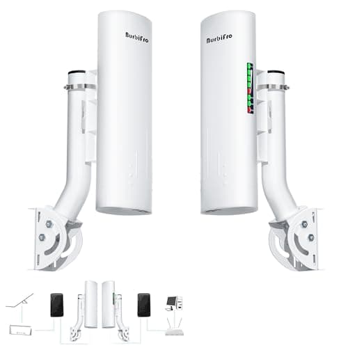 Point to Point Starlink Internet Wireless Long Range Transmission with Bracket Mount for Starlink Gen 3 Router, Starlink WiFi Extender, 5.8GHz 3KM 2 LAN Ports with 18dBi High Gain Antenna, 2 Pack