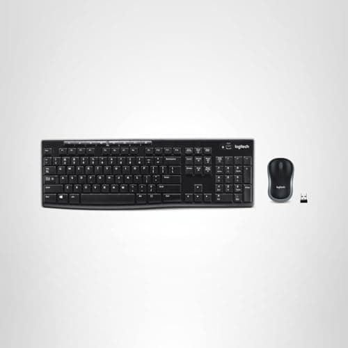 Logitech MK270 Wireless Keyboard and Mouse Combo for Windows, 2.4 GHz, 8 Multimedia Keys, PC, Laptop, Wireless Keyboard Compact Mouse Combo - Black 5