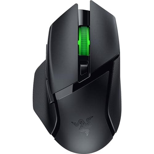 Razer Basilisk V3 X HyperSpeed Customizable Wireless Gaming Mouse: Mechanical Switches Gen-2-5G Advanced 18K Optical Sensor - Chroma RGB 9 Programmable Controls 535 Hr Battery Classic Black