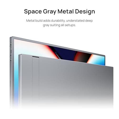 ARZOPA 17.3" Portable Monitor Gray, 1080P FHD 103% sRGB IPS Gaming Monitor Laptop Monitor with Built-in Kickstand HDMI USB C External Screen for PC Mac Phone Xbox PS5 - Z1C Plus 5