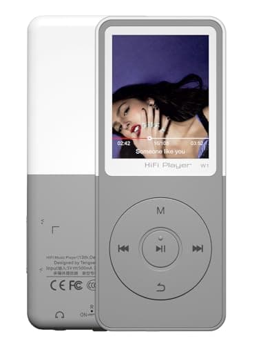 Bluetooth Mp3 Player, Classic Portable Mp3 Players for Kids,HiFi Music Player with Bluetooth,Video Play,FM Radio,Recording,E-Book,Alarm Clock,Mp3 Play up to 50 Hours with SD Card Slot Grey 64GB