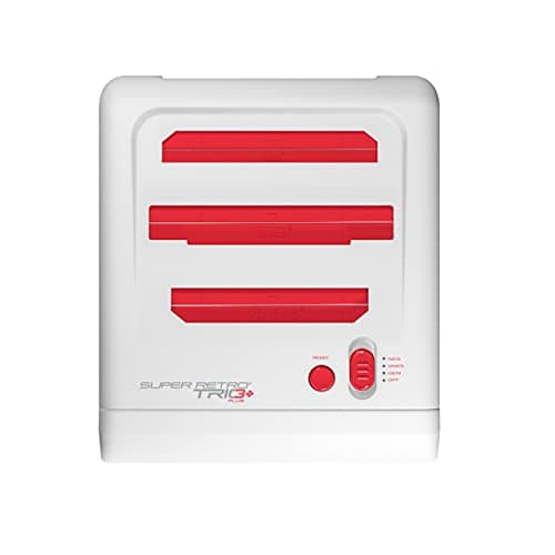 Retro-Bit Super Retro Trio HD Plus 720P 3 in 1 Console System - HDMI Port - for Original NES/SNES, Super Nintendo and Sega Genesis Games - Red/White 3