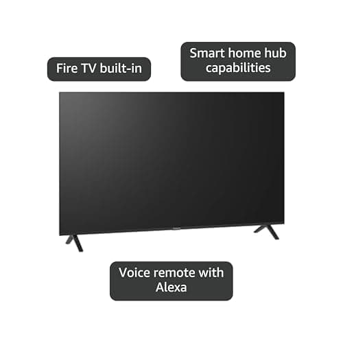 Panasonic W70 Series (2025 Model) 43" LED 4K Ultra HD Smart Fire TV, Press & Ask Alexa, Apple AirPlay, HDR10+, HDMI 2.1, and Bluetooth Support - 43W70BP 4