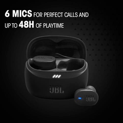 JBL Tune Buds 2 - True Wireless Noise Cancelling Earbuds with JBL Spatial Sound and Smart Ambient Technology, 6 mics for Perfect Calls, up to 48Hrs of Playback, IP54 Dust & Water Resistant (Black) 4