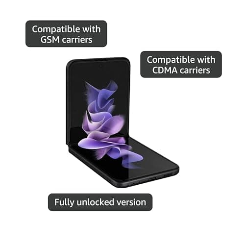 Samsung Galaxy Z Flip 3 5G, US Version, 128GB, Phantom Black - Unlocked (Renewed) 4