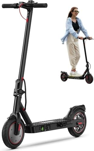 iScooter Electric Scooter, 12 Miles Long Range, 18 Mph Top Speed, Commuting Electric Scooter with Cuise Control, Double Braking Systems Escooter for Adults and Teens - i8