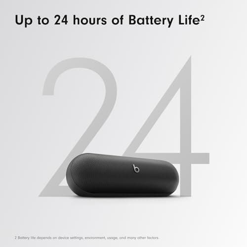 Beats Pill - Portable Bluetooth Speaker - Up to 24H Battery Life, Water Resistant, Bluetooth, Apple & Android Compatible, Seriously Loud Sound for Home, Outdoor and Travel - Matte Black 4