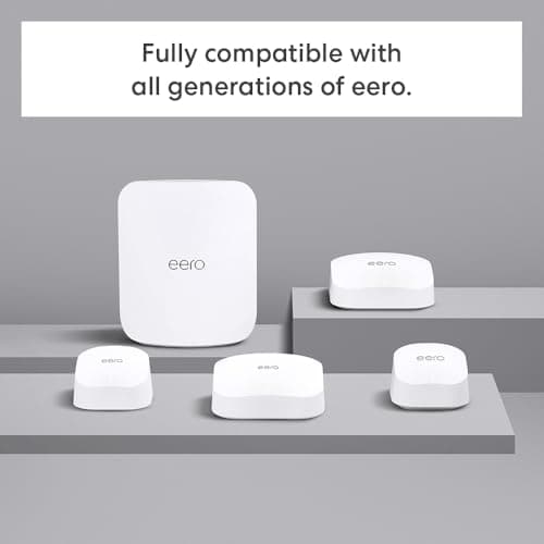 Amazon eero 7 dual-band mesh Wi-Fi 7 router (newest model) - Supports internet plans up to 2.5 Gbps, Coverage up to 6,000 sq. ft., 3-pack 4