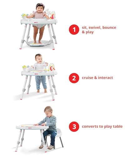 Skip Hop Baby Activity Center: Interactive Play Center with 3-Stage Grow-with-Me Functionality, 4mo+, Silver Lining Cloud 5