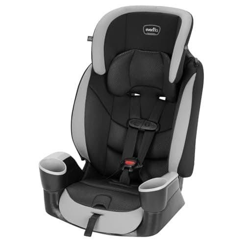 Evenflo High-Back Booster Car Seat with Harness, 22 to 110lbs, Maestro Sport, Granite Gray 5
