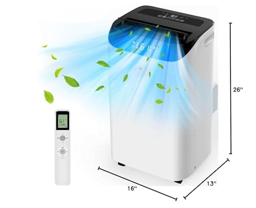 Humhold 14000 BTU Portable Air Conditioners with Remote Control, 3-in-1 Free Standing Cooling AC Unit with Fan & Dehumidifier, Cools Room up to 700 sq.ft, Smart/Sleep Mode,3 Speed,Auto Swing,24H Timer 2