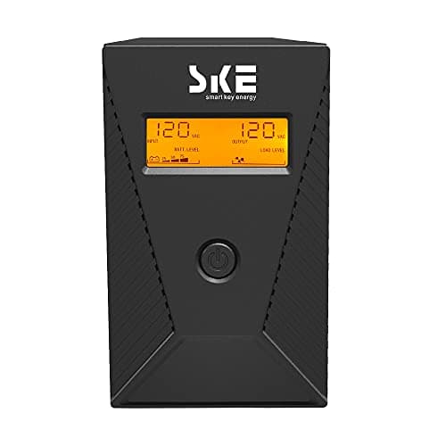 600VA/360W Ups Battery Backup and Surge Protector,Computer Uninterruptible Power Supply Units,SKE Ups Power Supply 3