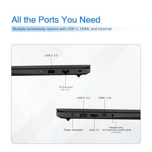 Lenovo V15 Business Laptop | Intel 4-core Processor | Intel UHD Graphics | 15.6" FHD (1920 x 1080) | 32GB RAM | 2TB SSD | Ethernet RJ-45 | Military Durability | Windows 11 Pro 3