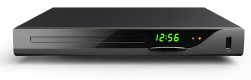 Blu Ray DVD Player, 1080P Home Theater Disc System, Play All DVDs and Region A 1 Blu-Rays, Support Max 128G USB Flash Drive + HDMI/AV/Coaxial Output + Built-in PAL/NTSC with HDMI/AV Cable