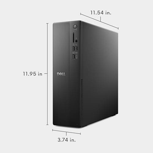 Dell Slim Desktop ECS1250 - Intel Core Ultra 5-225 Processor, Intel UHD Graphics, 16GB DDR5 5600MT/s Memory, 512GB M.2 SSD, 3.0 SD Card Reader, Dell Wired Keyboard and Mouse, Basic Onsite Service 5