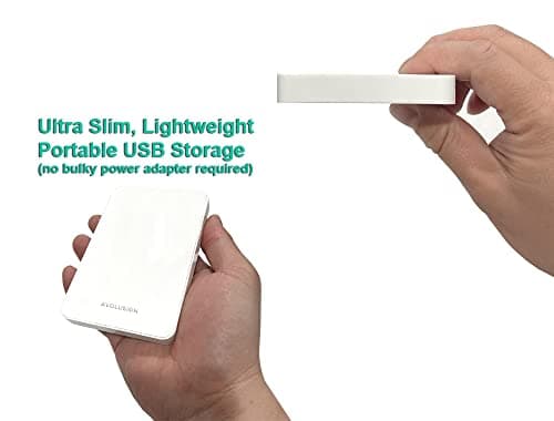 Avolusion Z1-S USB 3.0 Portable External Gaming Hard Drive - White (for PS5, Pre-Formatted) - 2 Year Warranty (1TB) 3