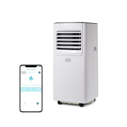 BLACK+DECKER Portable Air Conditioner 8,000 BTU (5,100 BTU SACC) with Wifi & Remote Control, 3-1-in Air Conditioner, Fan & Dehumidifier with App, Alexa & Google Assistant