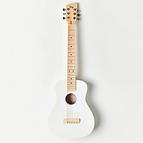 Loog Pro VI Acoustic kids real guitar for Beginners Compact size Ages 9+ Learning app and Lessons included White 2