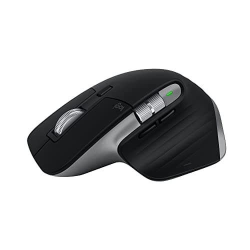 Logitech MX Master 3S for Mac - Wireless Bluetooth Mouse with Ultra-Fast Scrolling, Ergo, 8K DPI, Quiet Clicks, Track on Glass, Customization, USB-C, Apple, iPad - Space Grey
