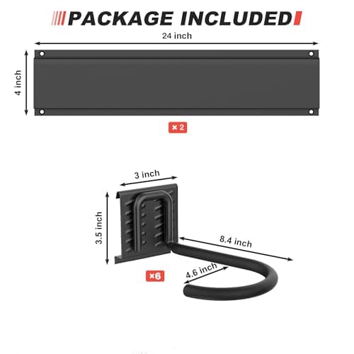 Ultrawall Stainless Steel Bike Storage Rack,6 Bike Storage Hanger Wall Mount for Home & Garage Holds Up to 300lbs, Black 3