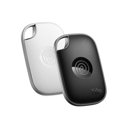 Tile by Life360 Pro - Powerful Bluetooth Tracker, Key Finder and Item Locator for Keys Bags, and More. Both iOS and Android Compatible. Phone Finder. 2-Pack (Black/White)