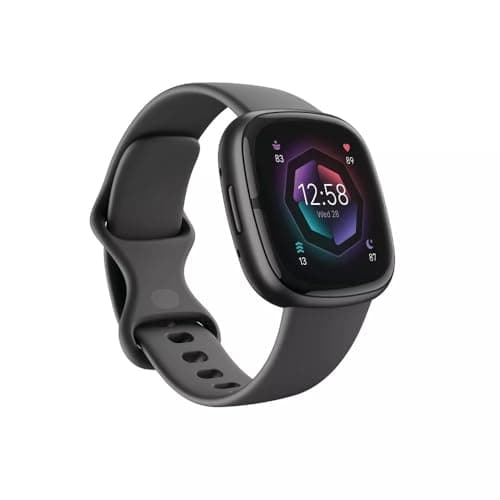 Fitbit Sense 2 Advanced Health and Fitness Smartwatch with Tools to Manage Stress and Sleep, ECG App, SpO2, 24/7 Heart Rate and GPS, Shadow Grey/Graphite, One Size (S & L Bands Included)