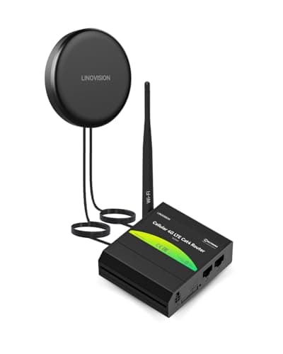LINOVISION Industrial Teltonika RUT241 4G Cellular Router with Upgraded 2-in-1 4G Antenna, Automatic Failover, Advanced VPN, Certified by Verizon/AT&T/T-Mobile for North America