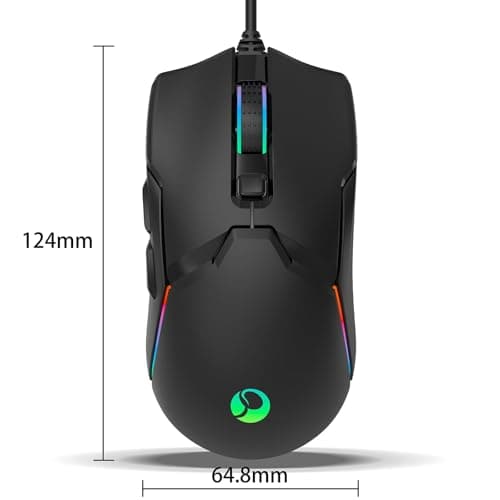 SPEEDORA Wired Ergonomic Mouse,All Keys are editable, 12 Backlit Modes,8000 DPI Wired Optical Mouse,Software Supports DIY Keybinds Button for Gamer Bigger and Office (AH-CMD6-34N7) 4