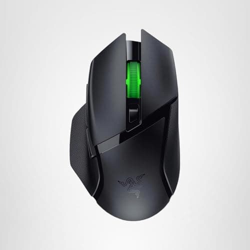 Razer Basilisk V3 X HyperSpeed Customizable Wireless Gaming Mouse: Mechanical Switches Gen-2-5G Advanced 18K Optical Sensor - Chroma RGB 9 Programmable Controls 535 Hr Battery Classic Black 5