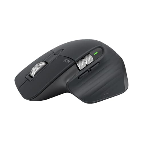 Logitech MX Master 3S Wireless Mouse Standard Edition with Logi Bolt USB Receiver, Ultra-fast Scrolling, Ergo, 8K DPI, Track on Glass, Quiet Clicks, USB-C, Bluetooth, Windows, Linux, Chrome - Graphite