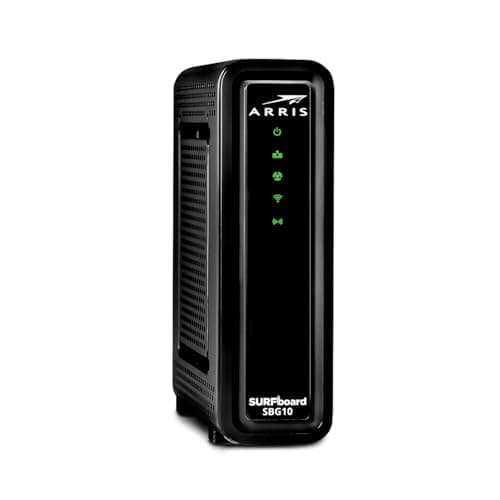 ARRIS (SBG10-RB) - Modem Router Combo - DOCSIS 3.0 16 x 4 Gigabit & AC1600 WiFi, For Comcast Xfinity, Cox, check with ISP for compatibility [Not for Spectrum] 400 Mbps Max Internet Speeds - Renewed