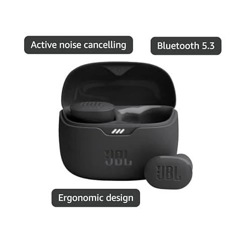 JBL Tune Buds - True wireless Noise Cancelling earbuds, JBL Pure Bass Sound, Bluetooth 5.3, 4-Mic technology for Crisp, Clear Calls, Up to 48 hours of battery life, Water and dust resistant (Black) 3
