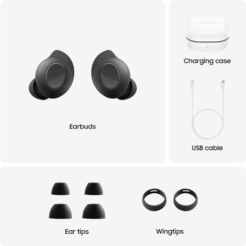 Samsung Galaxy Buds FE True Wireless Bluetooth Earbuds, Comfort and Secure in Ear Fit, Auto Switch Audio, Touch Control, Built-in Voice Assistant, Graphite [US Version, 1Yr Manufacturer Warranty] 4
