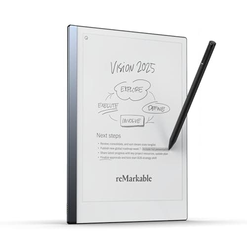 reMarkable Starter Bundle – reMarkable 2 is The Original Paper Tablet | Includes Black and White 10.3” Writing Tablet, Marker Plus Pen with Built-in Eraser