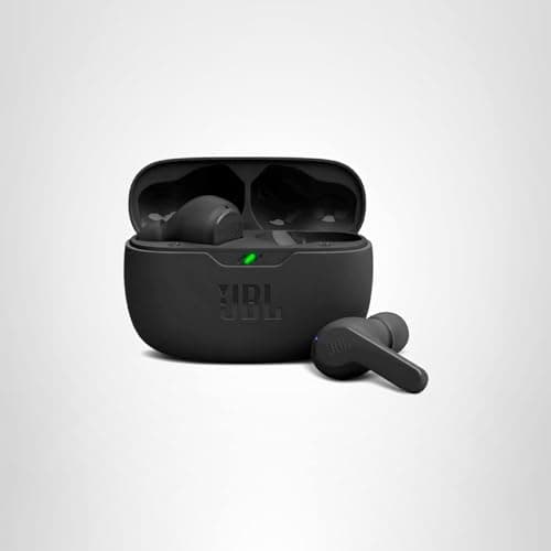JBL Vibe Beam - True Wireless JBL Deep Bass Sound Earbuds, Bluetooth 5.2, Water & Dust Resistant, Hands-free call with VoiceAware, Up to 32 hours of battery life (Black) 5