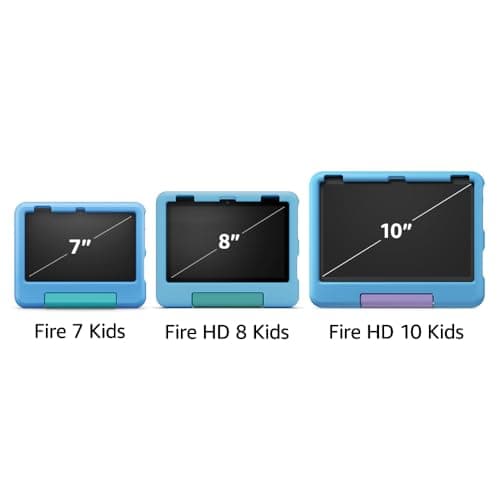 Amazon Fire 7 Kids tablet (newest model) ages 3-7. Top-selling 7" kids tablet on Amazon. Includes 6 months of ad-free and exclusive content, easy parental controls, 10-hr battery, 16 GB, Blue 5