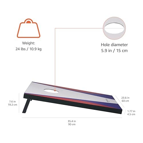 Amazon Basics Cornhole Set, Blue/Red 4