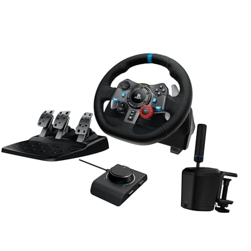 Logitech G29 Driving Force Racing Wheel + RS Shifter & Handbrake + Racing Adapter Bundle - PS5/PS4/PC