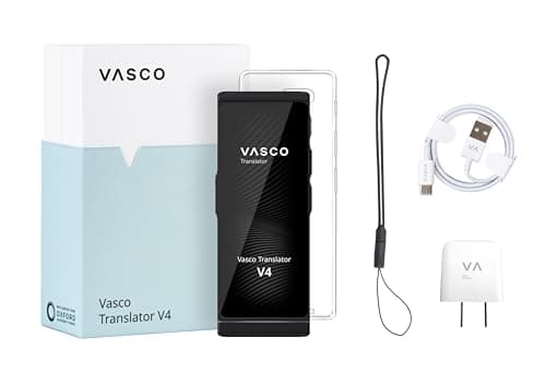 Vasco V4 Language Translator Device | 112 Languages | Free Lifetime Internet in Almost 200 Countries | Black Onyx 2