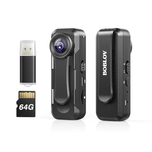 BOBLOV W1 64GB HD 1080P Body Worn Camera, Wearable Body Cam with 2 Clips, Loop Recording Body Camera Support Time Stamp, Back Clip for Traveling, Driver, Delivery Man, Lecture Recording 5