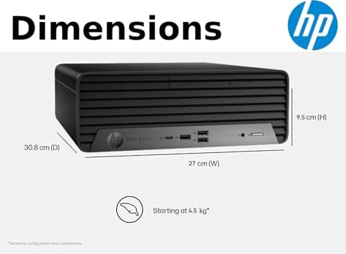 HP ProDesk 400 G9 SFF Business Desktop Computer, Intel CPU, 32GB RAM, 1TB PCle SSD, Dual 4K Display Support, USB-C, HDMl, RJ-45, Wi-Fi, Wired Keyboard & Mouse, Windows 11 Pro 4