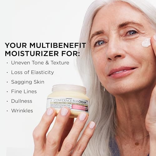 IT Cosmetics Confidence in a Cream - Hydrating & Anti Aging Face Moisturizer, Visibly Reduces Fine Lines & Wrinkles, Up To 48H Hydration, Repairs Skin Barrier, Squalane & Ceramides - 2 fl oz 4