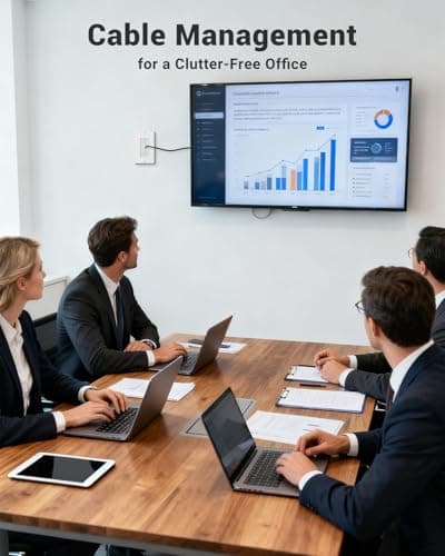 VCE Brush Wall Plate Cable Pass Through with Bracket, Decorator Cover for Low Voltage Cables - White, 2-Pack 5