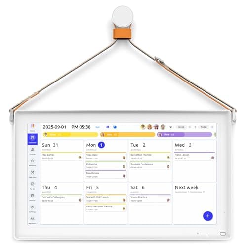 Everblog 21.5'' Digital Calendar & Chore Chart - Smart Interactive Display for Family Schedules, 1920 * 1080P Full HD Touchscreen Electronic WiFi Planner, Wall and Desk Mountable