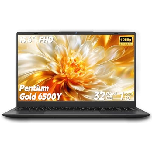 SHBIV Laptop Computer, Laptop with Gold 6500Y (Beat N5095, Up to 3.4GHz), 32GB RAM 512GB SSD, 1080P FHD IPS Display, Bluetooth, WiFi, HDMI, Type-C, 38WH Battery, Lightweight Laptops